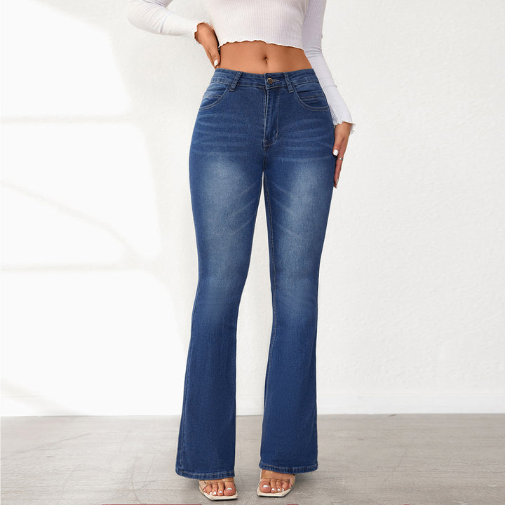 Women's Flared Jeans with High Waist and Comfortable Fit Lune London
