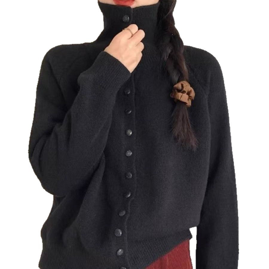 Cardigan Fashionable Femme avec Détails de Bouton Haut Chic & Stil