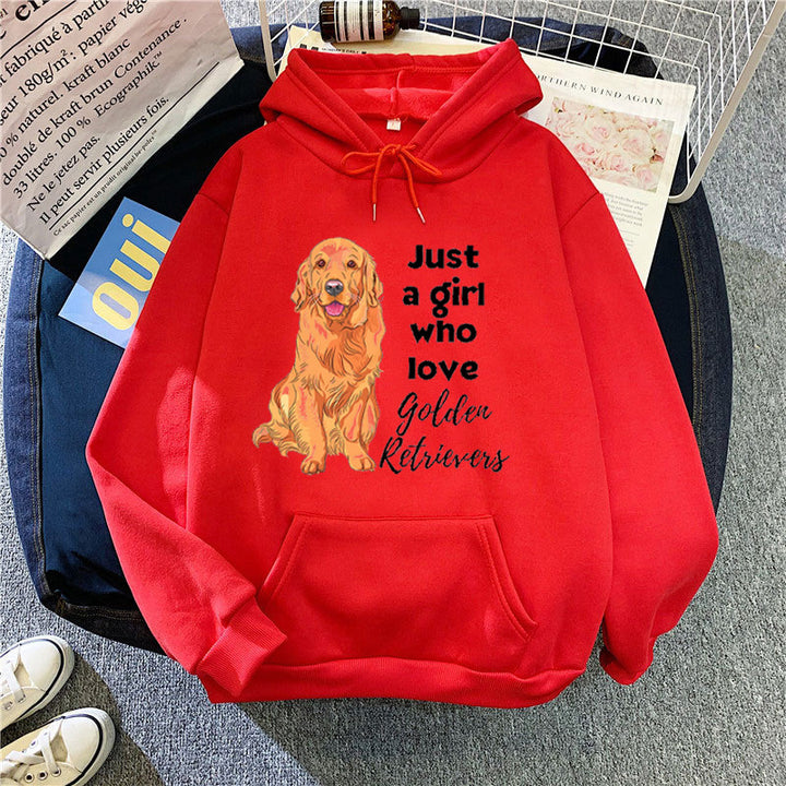 Women's Hoodie with Loving Golden Retriever Motif Chic & Stil