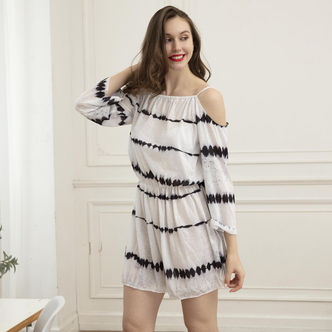 Women's airy summer dress with refined cut-out and elastic waistband Lune London