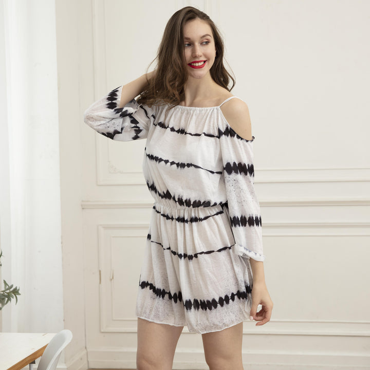 Women's airy summer dress with refined cut-out and elastic waistband Lune London
