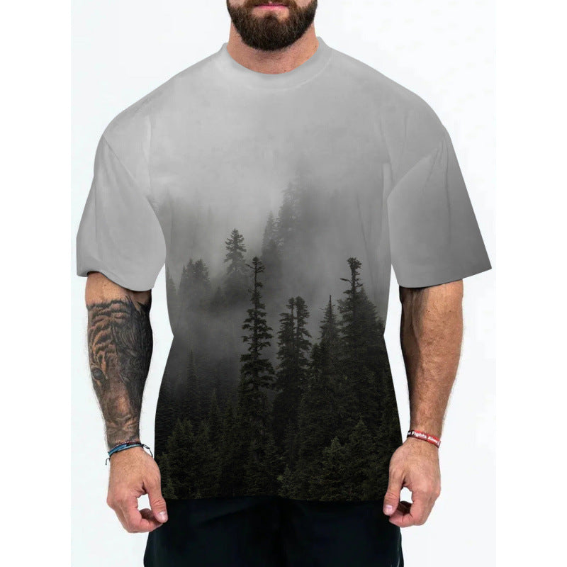 Lune London Galaxy Print Short Sleeve T-Shirt for Men