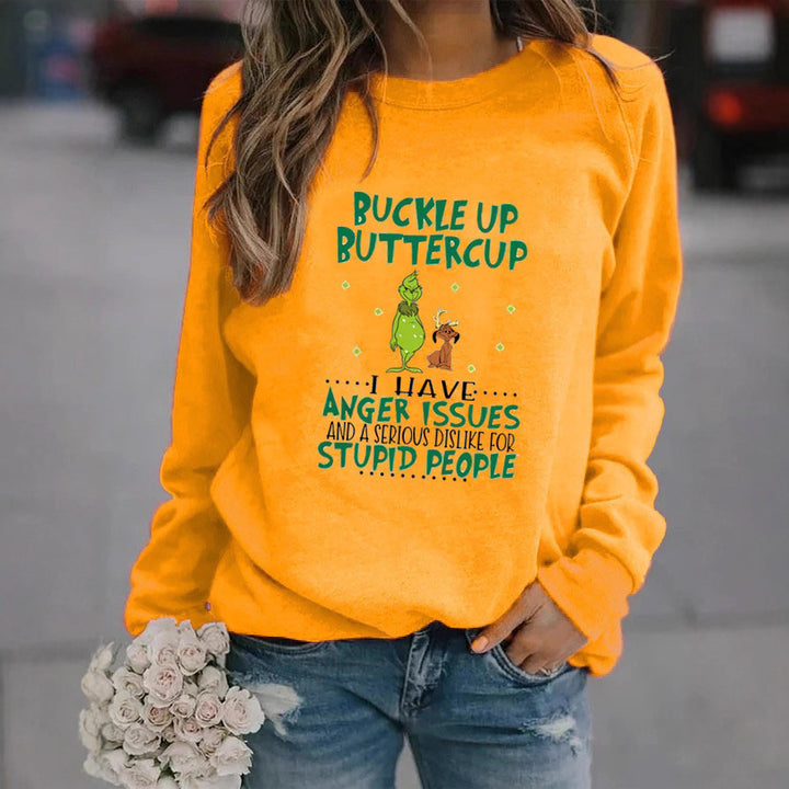 Sweat-shirt femme avec citation humoristique et design créatif Chic & Stil