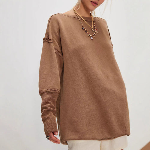 Women Casual Knit Sweater with Ruffled Sleeves and Loose Fit Lune London