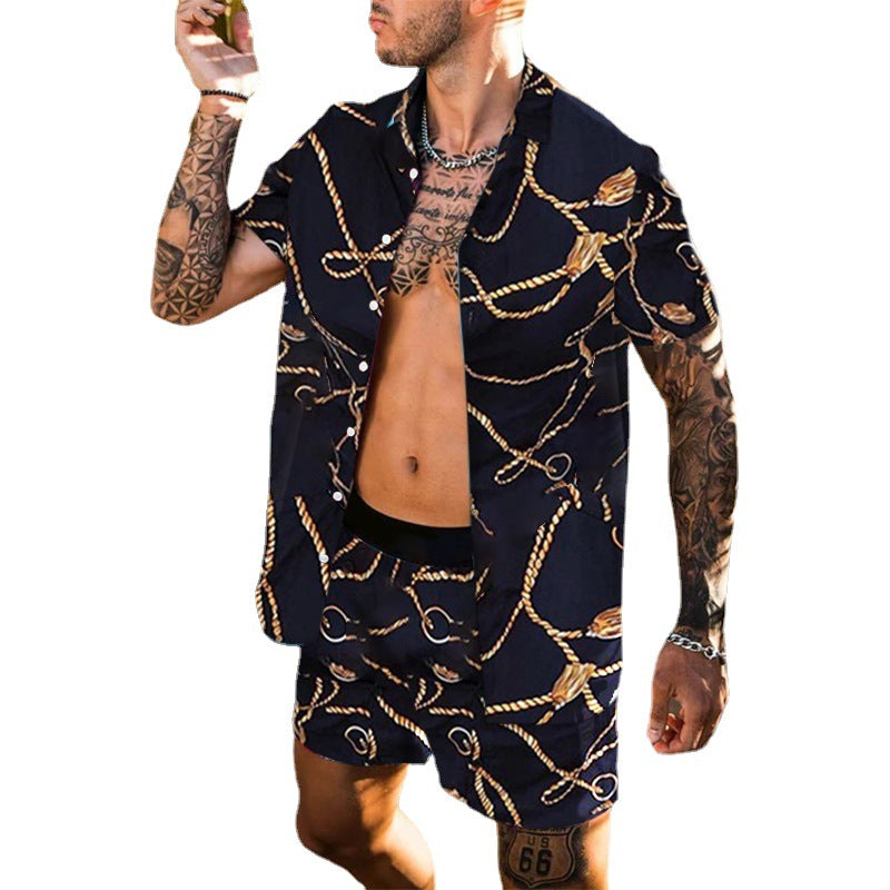 Men leisure short sleeve beach ensemble Lune London