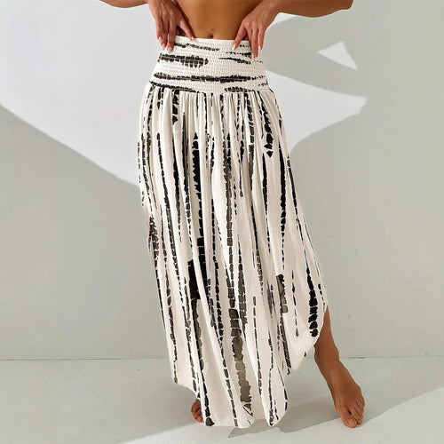 Ladies Long and Airy Skirt with an Innovative Striped Pattern Lune London