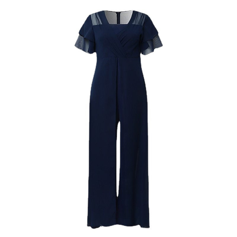 Lune London fluid chiffon evening jumpsuit for women