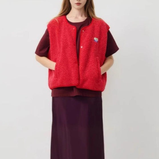 Trendy women's vest with fleece lining and practical pockets Lune London