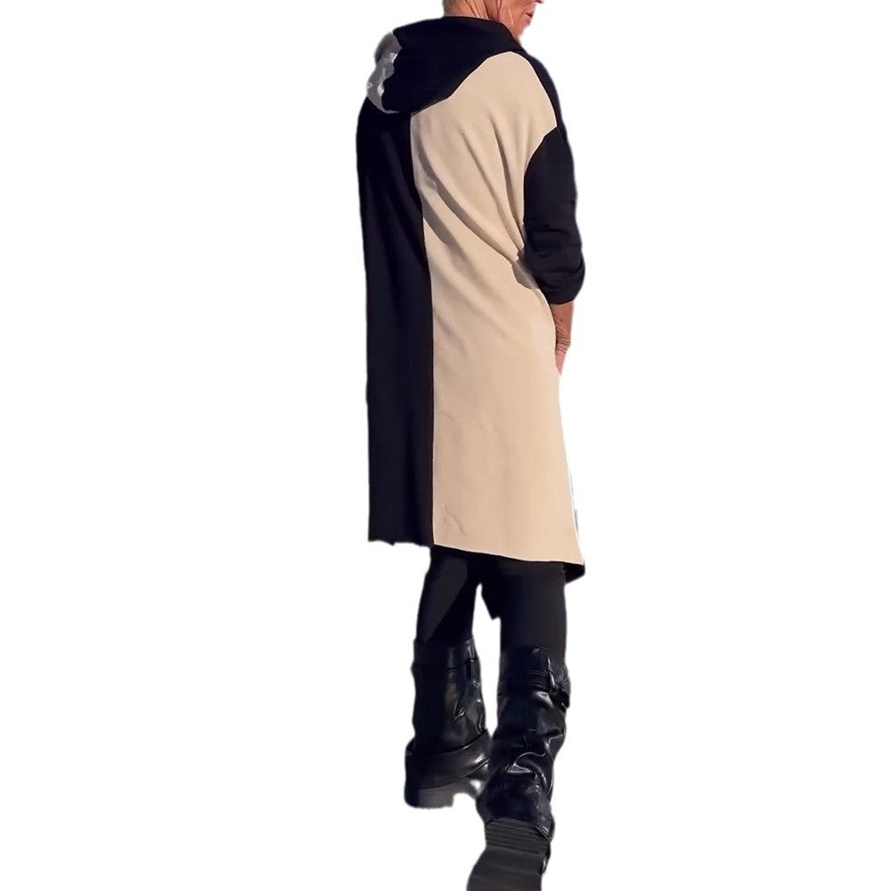 Haut à capuche surdimensionné pour femmes avec éléments contrastants Chic & Stil
