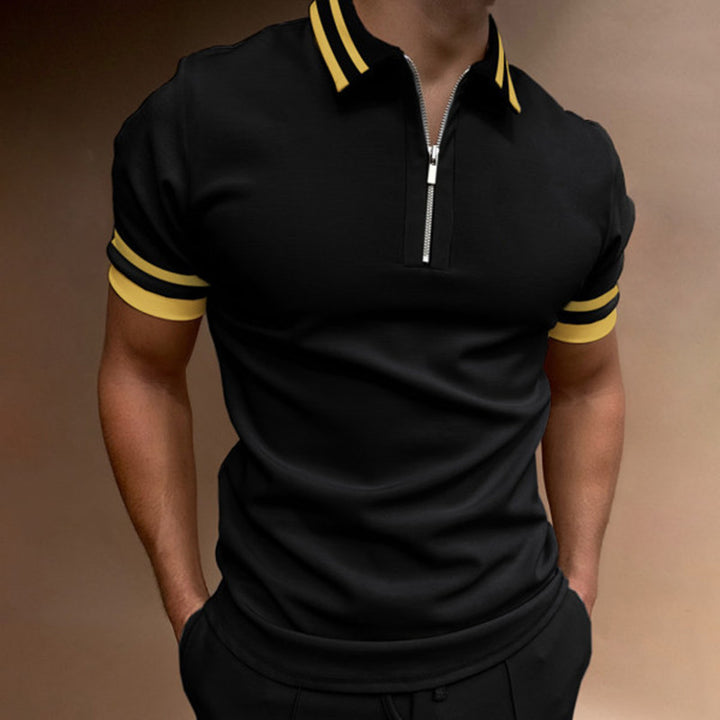 Men's Short Sleeve Zip Polo Chic Style and Fashion