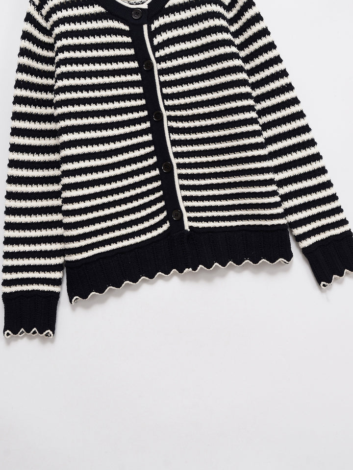 Femme gilet rayé Chic und Stil