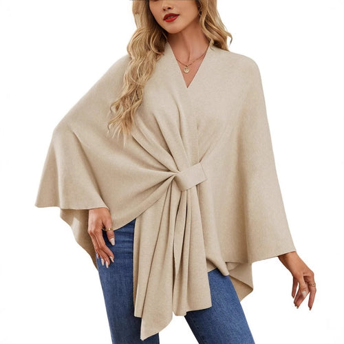 Ladies Elegant Wrapped Sweater with Asymmetrical Cut Lune London