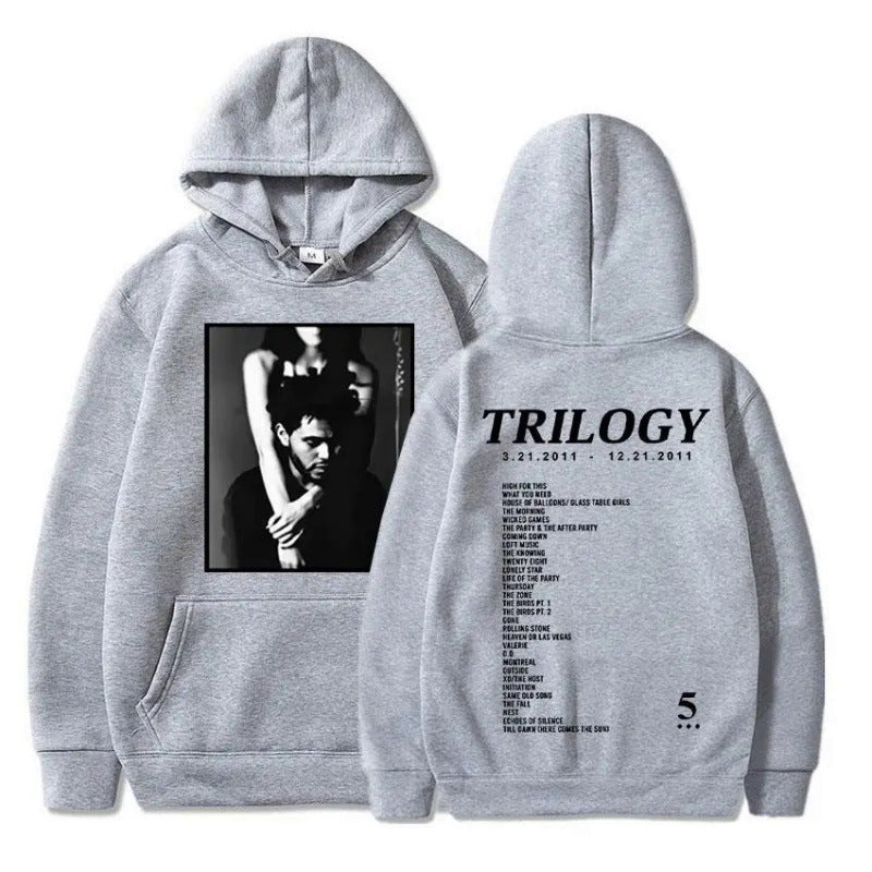 Women's hoodie with artistic photo print and unique lettering Lune London