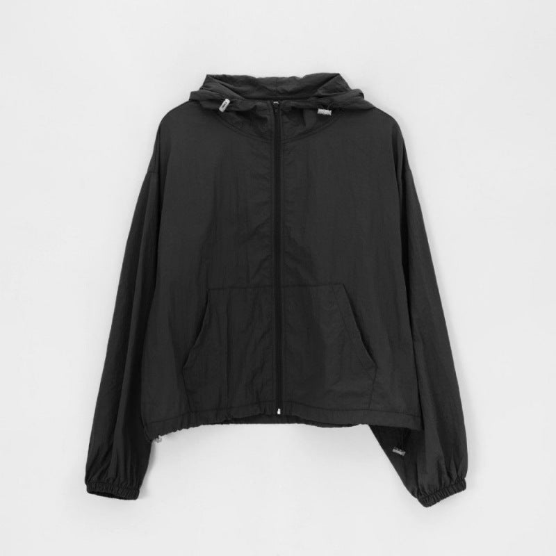 Veste coupe-vent légère pour femmes avec cordon de serrage ajustable Chic & Stil
