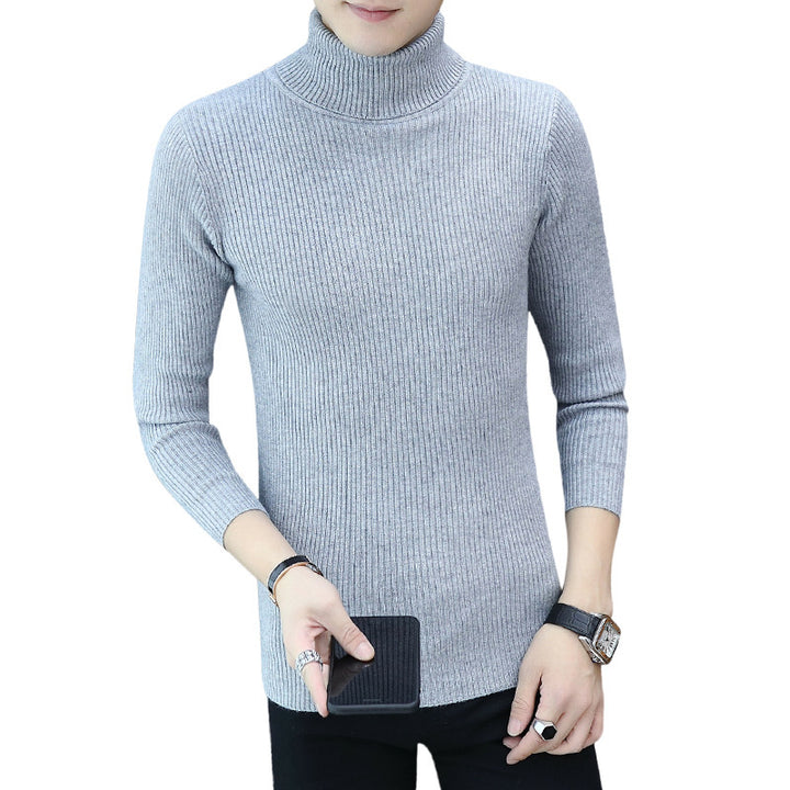 Men Ribbed Turtleneck Sweater Elegant Lune London
