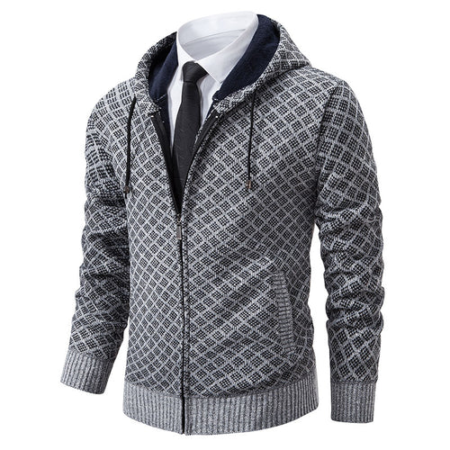 Trendy hooded sweatshirt jacket for men with an elegant pattern Lune London