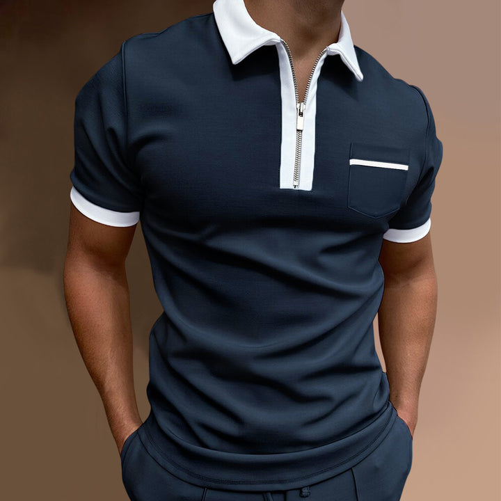 Men's Zip Front Polo Chic Lune London