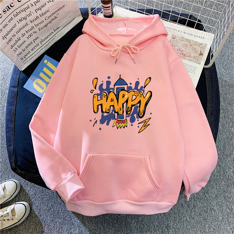 Women’s hooded sweatshirt with cheerful graphic design Chic & Stil