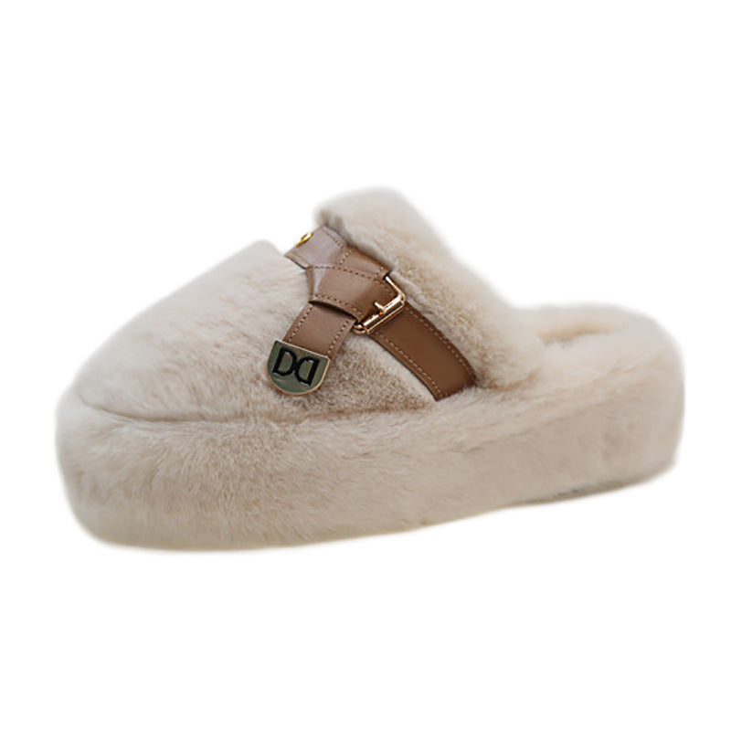 Plush slippers for women with elegant loop Lune London