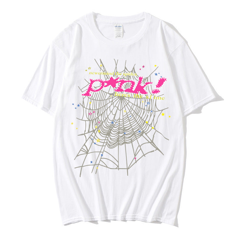 Women's casual T-shirt with creative spider web design Chic & Stil