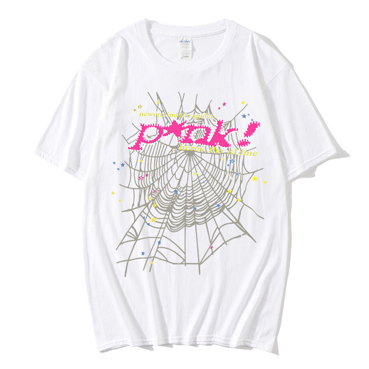 Women's casual T-shirt with creative spider web design Chic & Stil