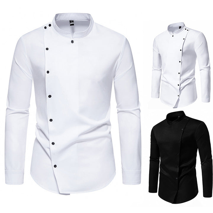 Men's long sleeve shirt with a modern button design Lune London