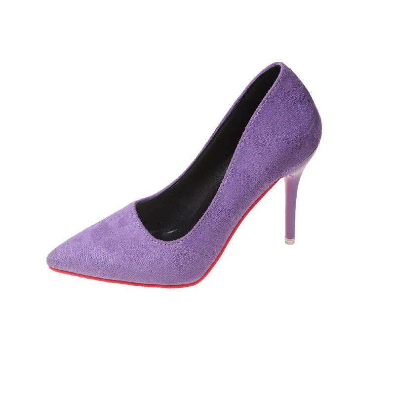 Elegant ladies lace pumps with transparent heel and soft upper material Lune London