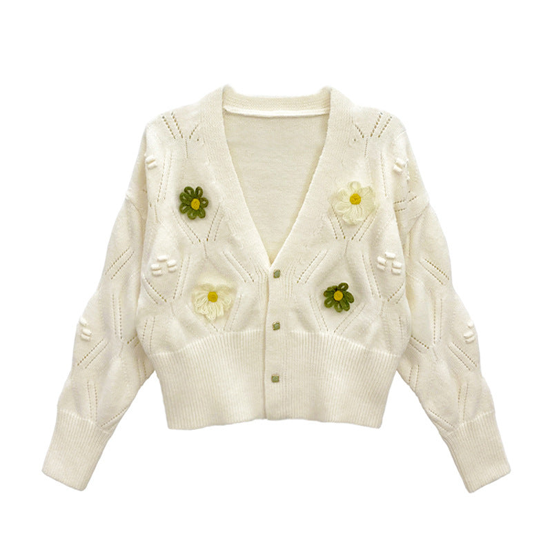 Gilet femme avec appliqués floraux et élégant décolleté en V Chic & Stil