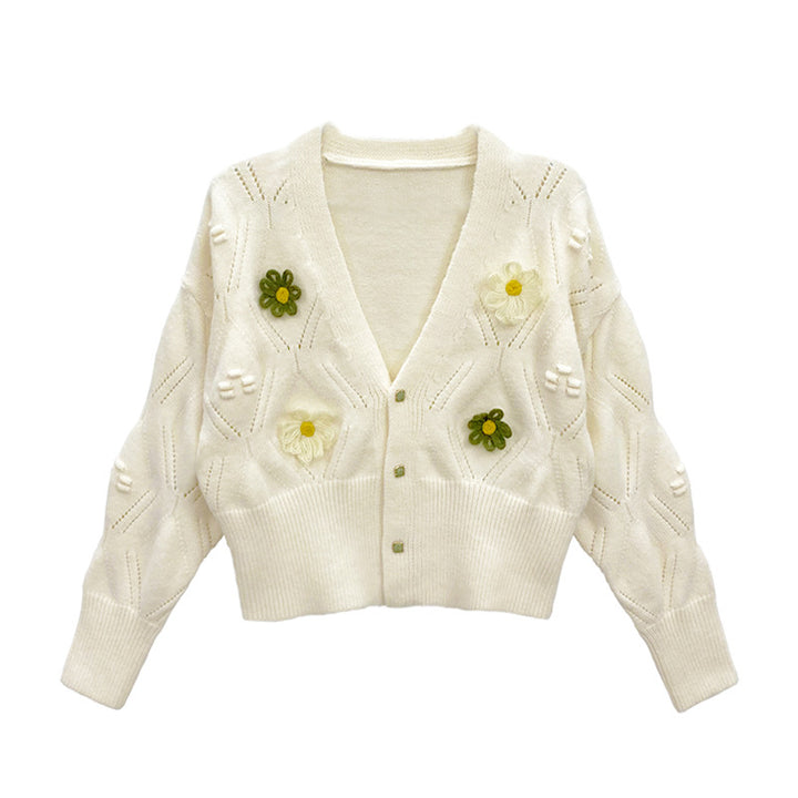 Cardigan pour femmes avec design floral et coupe décontractée Chic & Stil