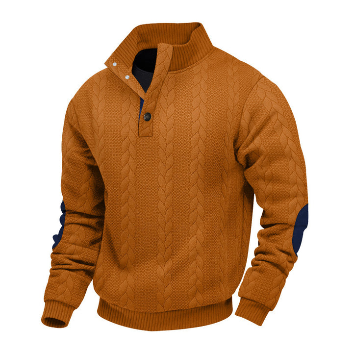 Structured men's sweater with trendy high collar Lune London
