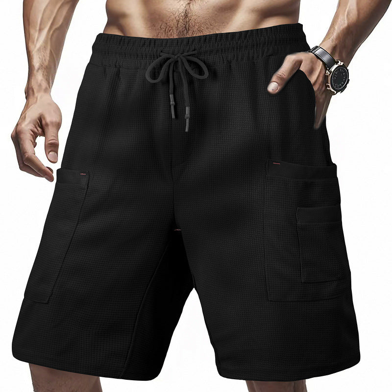 Casual cargo shorts for men with practical side pockets and elastic waist Lune London
