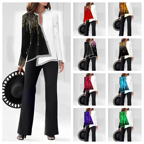 Ladies Elegant Statement Jacket with Asymmetrical Cut and Glittering Details Lune London
