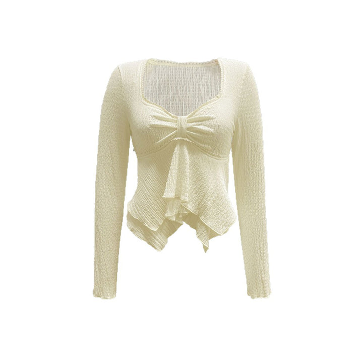 Top élégant pour femmes avec détails à volants et décolleté en V profond Chic & Stil