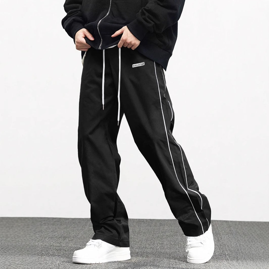 Men's multifunctional casual leisure pants with contrasting side seams Lune London