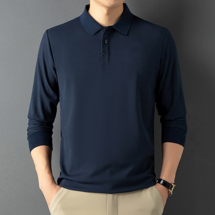 Breathable piqué polo shirt for men with elegant buttoning Lune London