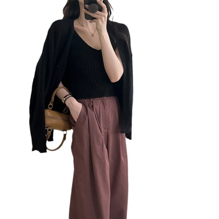 Cardigan en tricot confortable pour femmes avec des manches ouvertes et une texture douce et duveteuse Chic & Stil