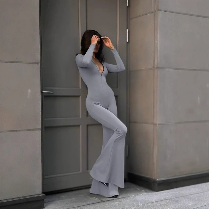 Women Sports Jumpsuit with Zip Closure and Fitted Cut Lune London