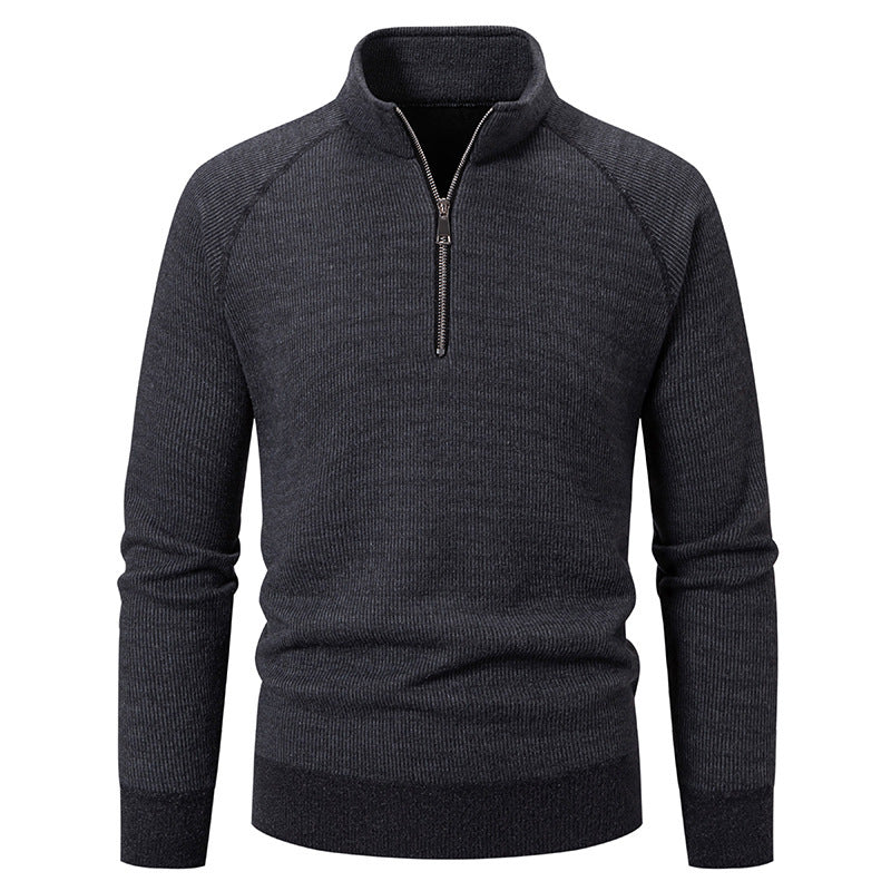Men's sweater with modern zipper and raglan sleeves Lune London
