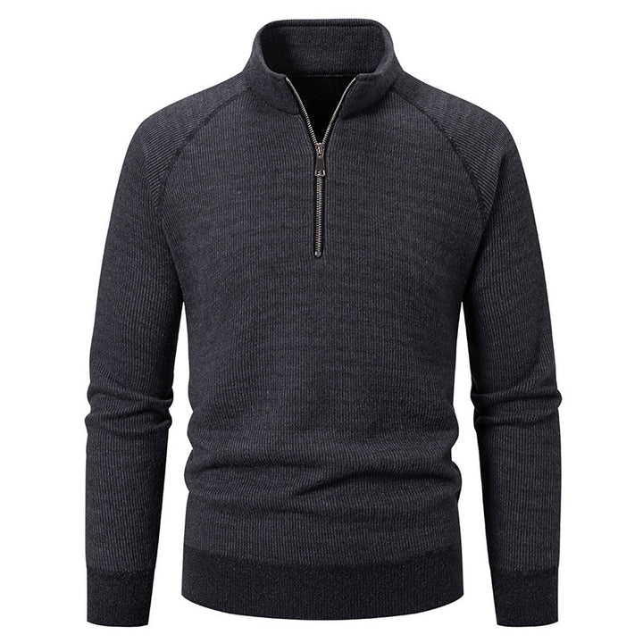 Men's sweater with modern zipper and raglan sleeves Lune London