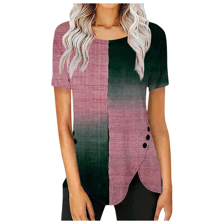 Women's blouse with a floral design and an asymmetrical hem Lune London