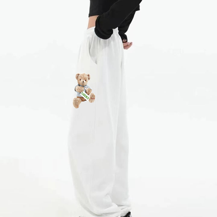 Ladies' leisure pants with teddy motif Chic & Stil