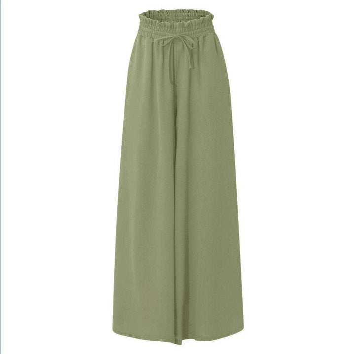 Lune London | Women's elegant and airy wide pants with elastic waistband and pockets