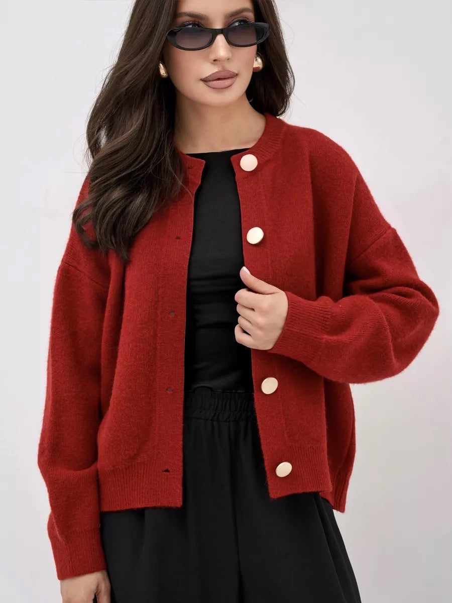 Cardigan for women in comfortable knit with button details and relaxed fit Lune London