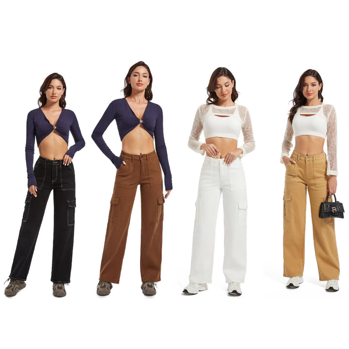 Casual fit women's cargo pants with practical pockets Lune London