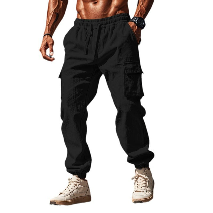 Men's cargo pants with elastic waist and practical side pockets Lune London
