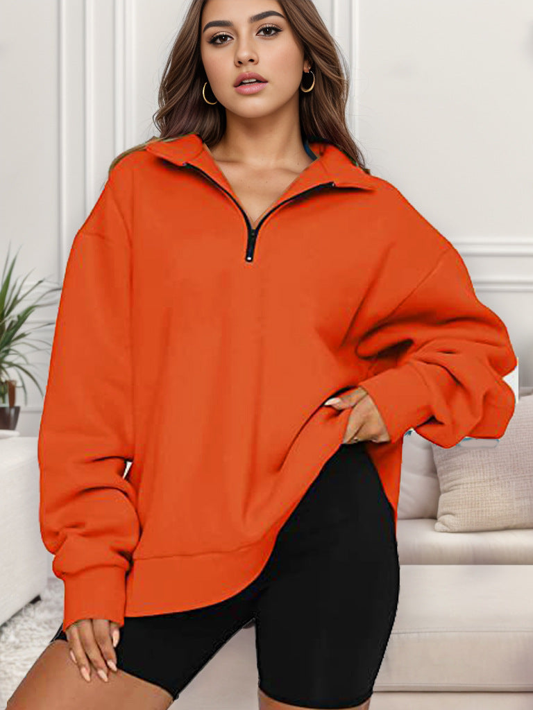 Oversized sweatshirt for women with high collar Lune London