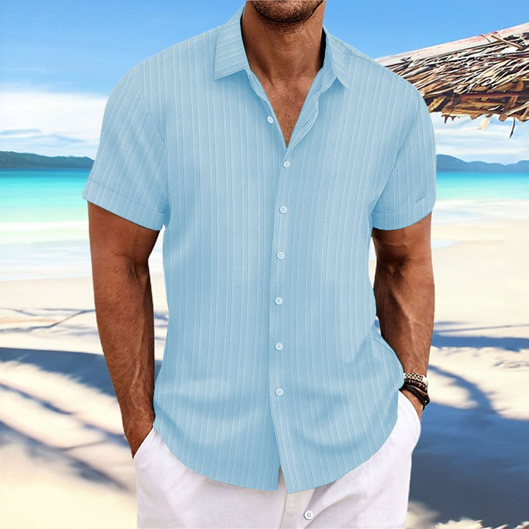 Casual short-sleeved striped shirt for men Lune London