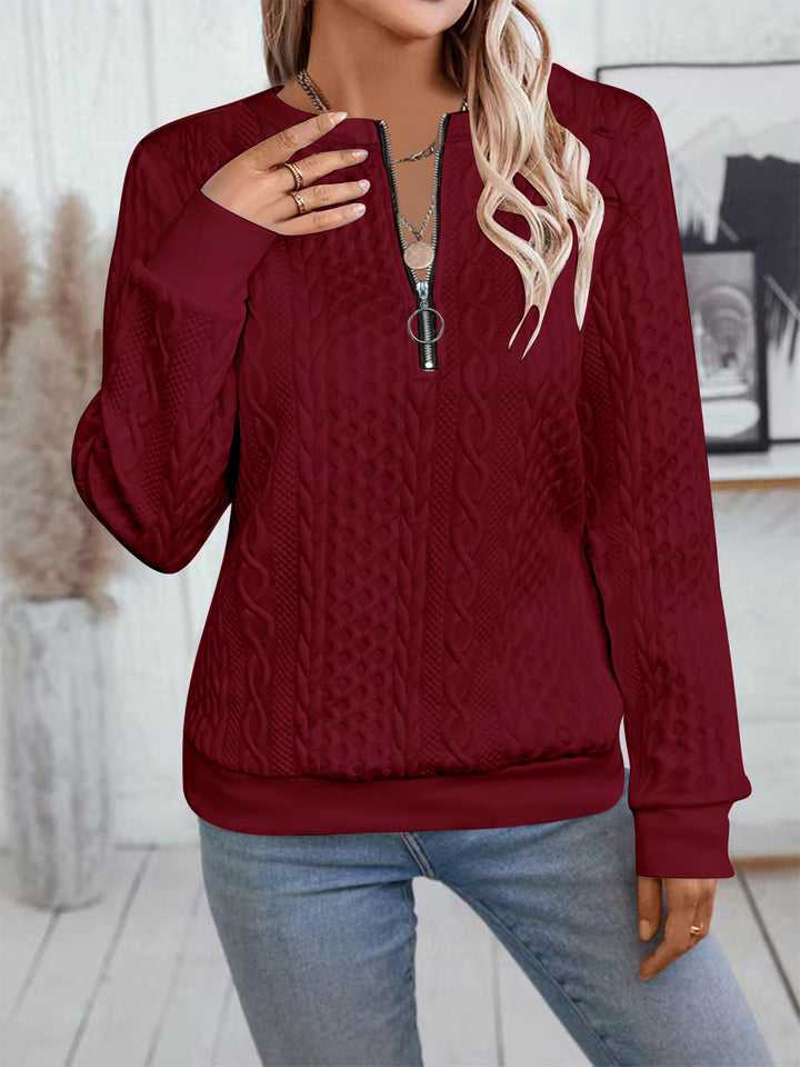 Pull en tricot à fermeture éclair pour femmes Lune London