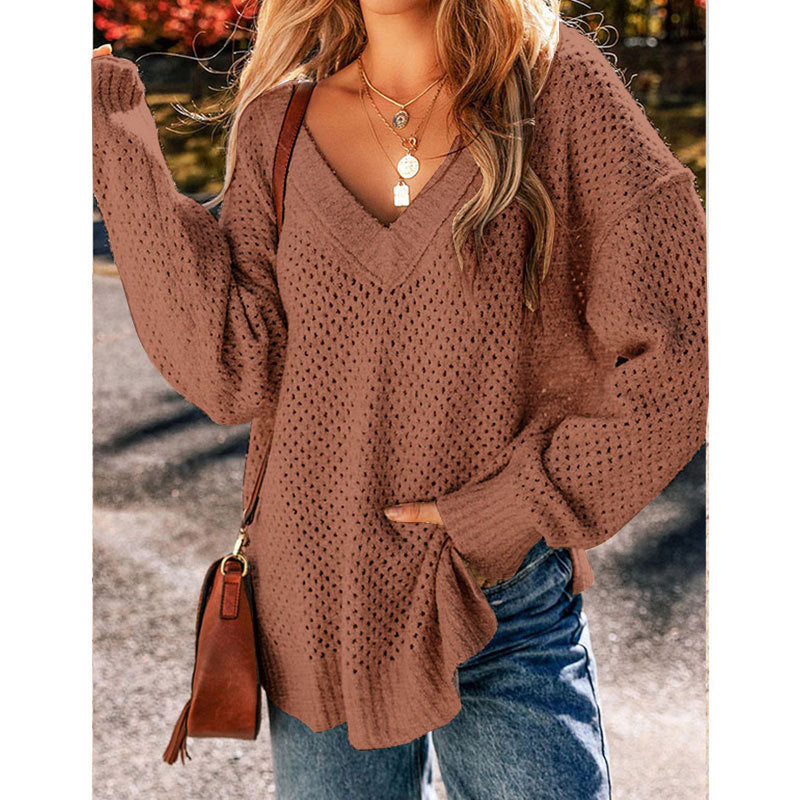 Pull en tricot aérien pour femmes avec un motif de dentelle moderne Chic & Stil