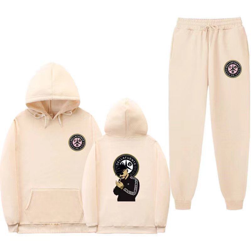 Women's set of hoodie and jogging pants with unique print Lune London